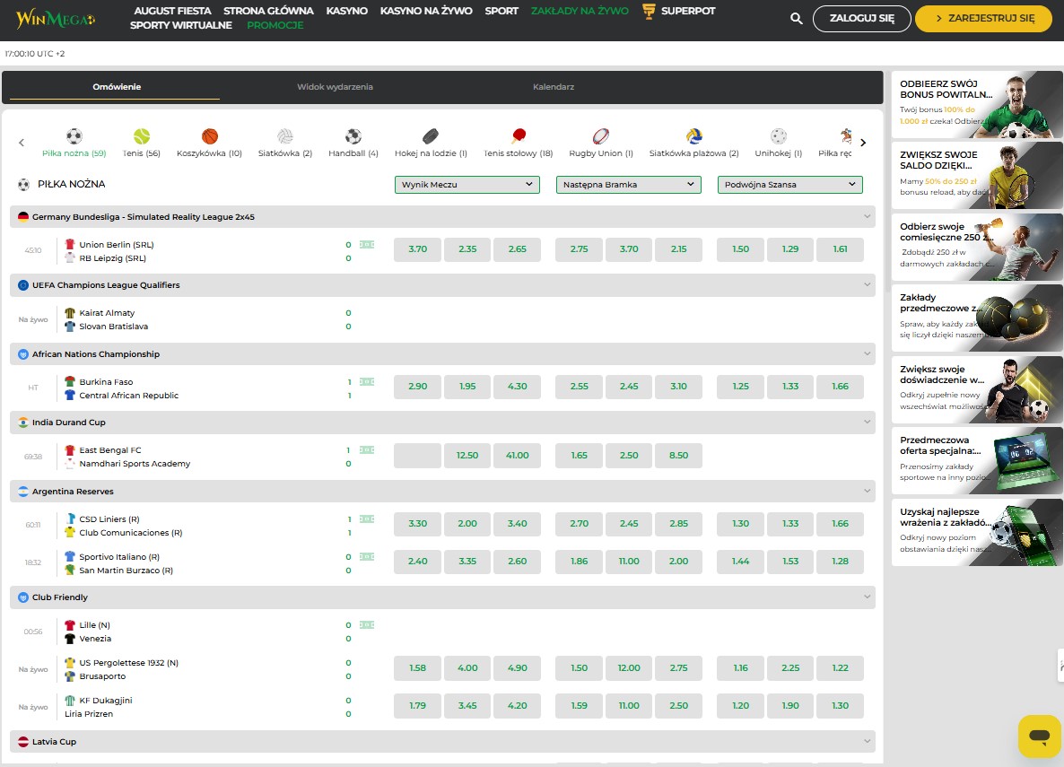 WinMega Live Betting PL2