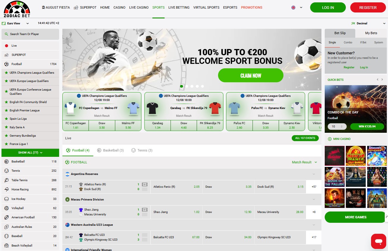 Zodiacbet Sports Betting PL