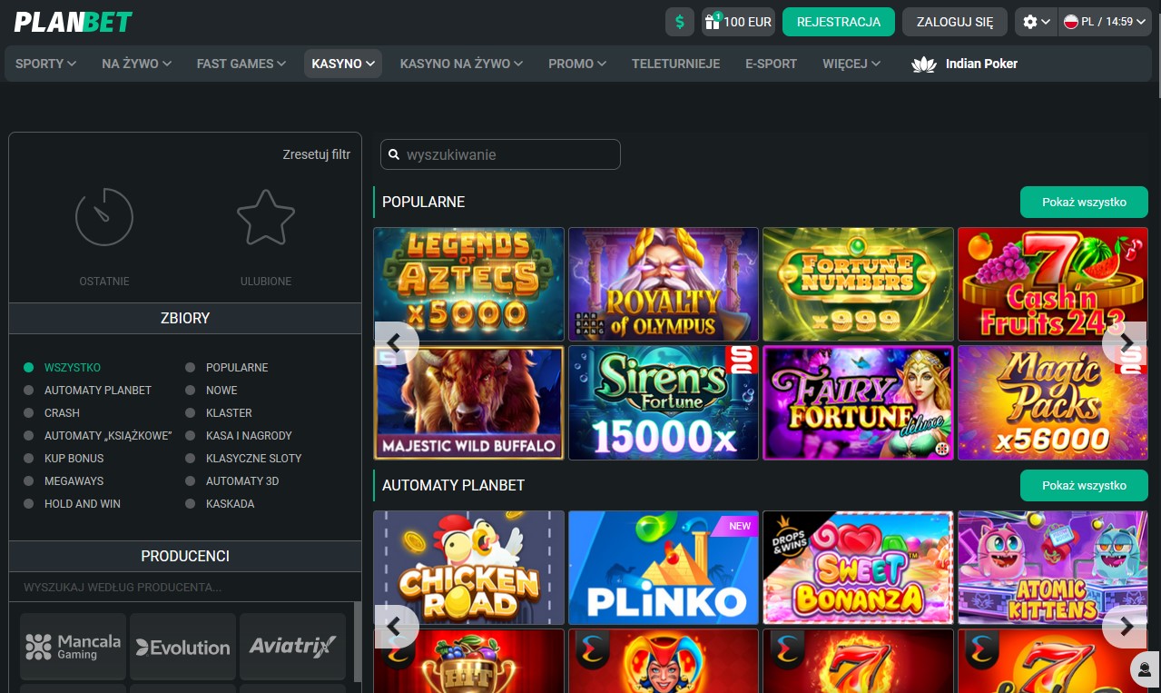 PL Planbet Bookmaker Review Online Casino