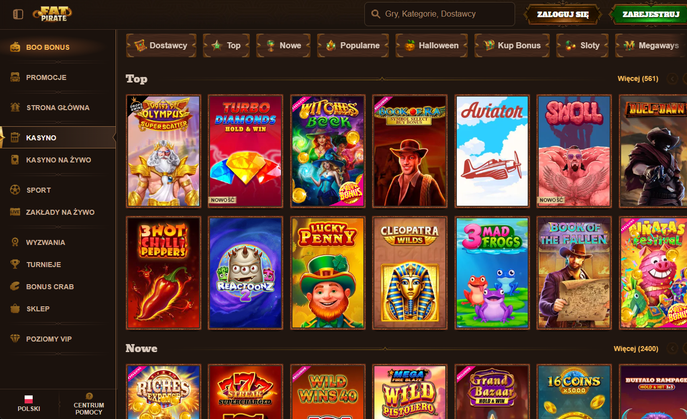 Kasyno i kasyno na żywo ponad 5 500 gier